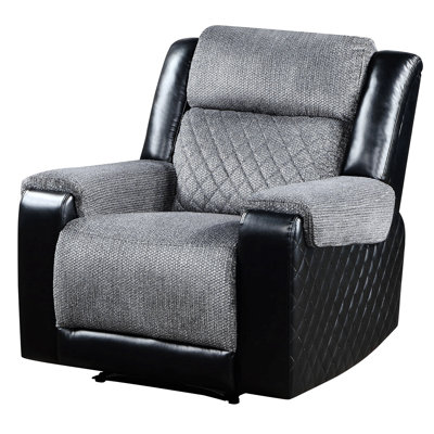 Alicia Grey/Black Recliner
