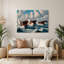 Nautique, bateaux à moteur gris, art mural-1866851201