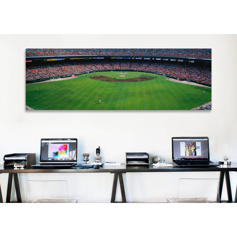 Stade de baseball panoramique à san francisco, californie, reproduction de photo sur toile, H 24 po x l 72 po x P 1,5 po