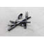 Fortessa Lucca Faceted 18/10 Stainless Steel 5 Piece Flatware Set, Service for 1, Brushed Black