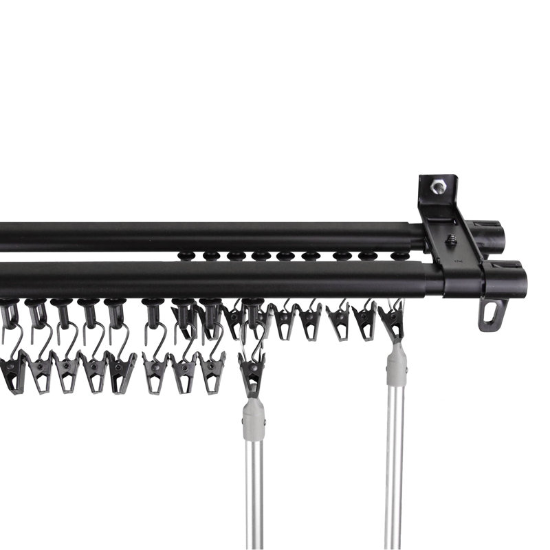  Tringle à rideaux réglable double, 66" - 120"
