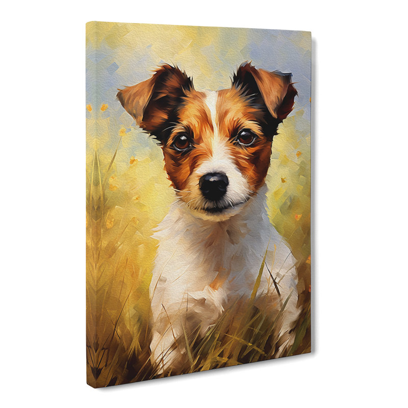 Jack Russell Impressionism - Wrapped Canvas, 60cm H x 40cm W x 3cm D