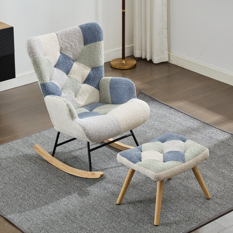 Fabric Rocking Chair, Colourful