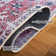 Tucson Vintage Look Machine Washable Non-Slip Area Rug in Blue & Red