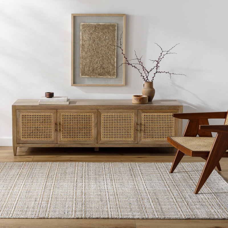 Spanjian Striped Indoor Rug, Rectangle 2' x 3'