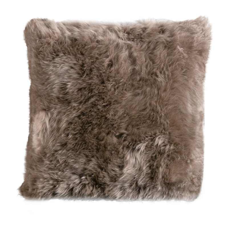 Throw Pillow, 14" H x 14" W x 5" D, Taupe