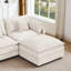 Modular Sectional Sofa With Movable Ottoman, DIY Configurable L-Shaped Couch For Living Room, Cloud-Like Comfort And Chenille Upholstery.-804629063-804629083