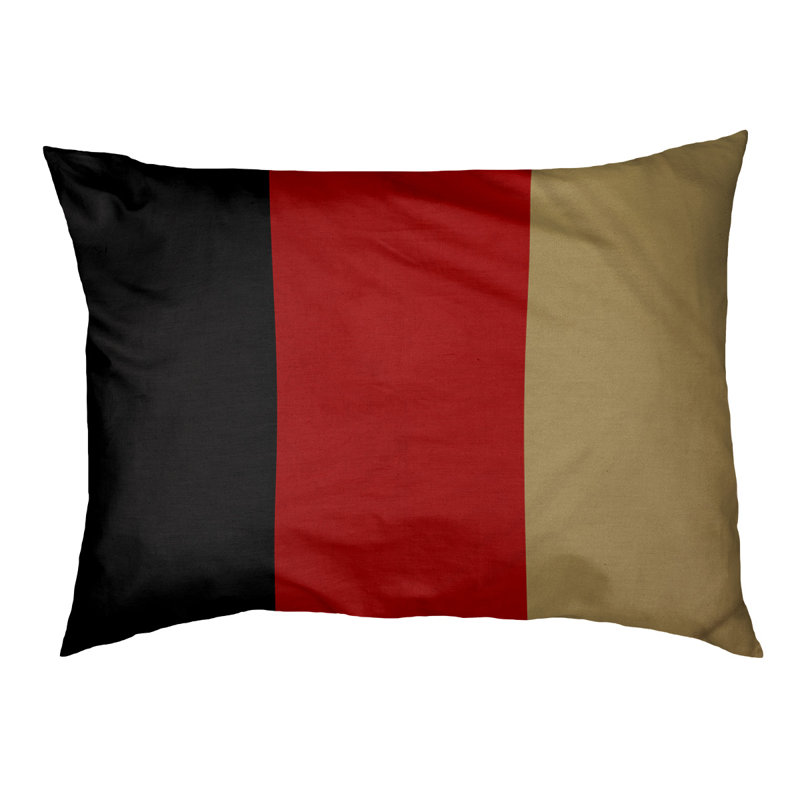Oreiller Syracuse, Moyen (l 28 po x P 18 po x H 6 po), Noir/rouge/or