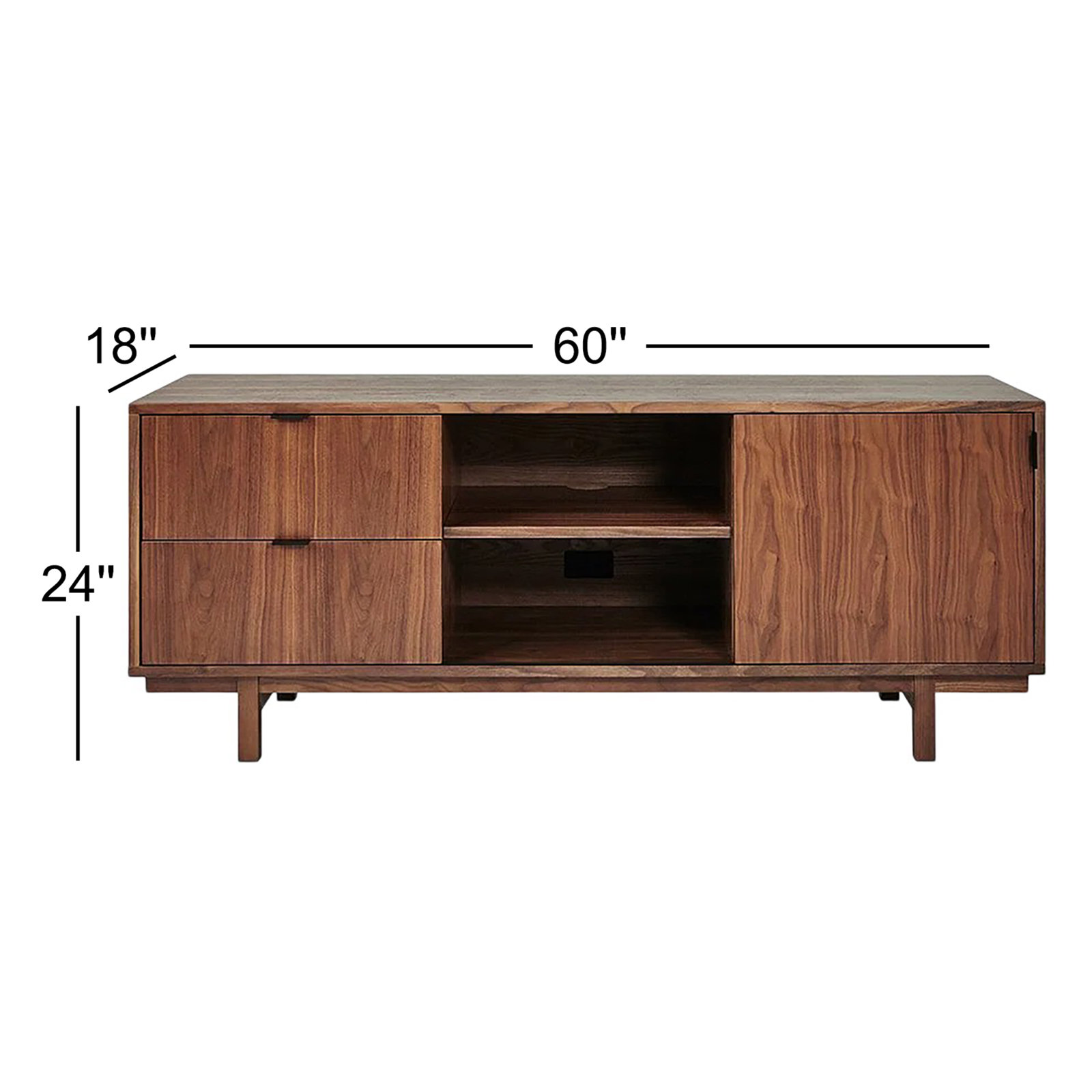 Belmont 60" Walnut TV Stand