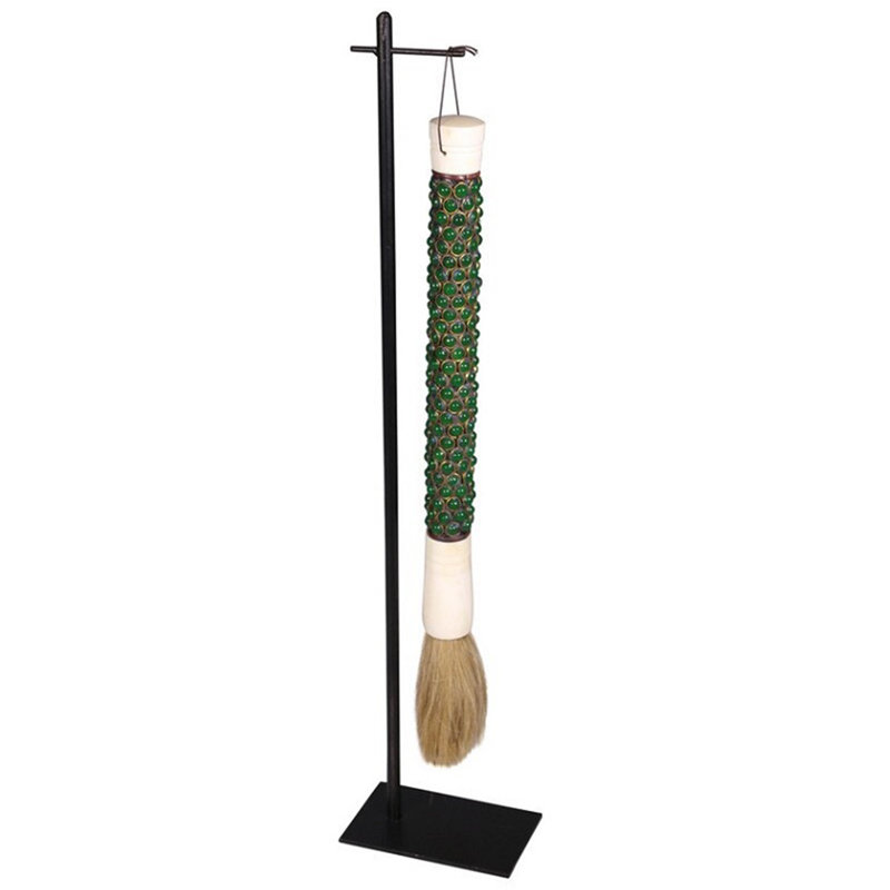 Brosse à sculpture avec pied calligraphiques Sahil, H 22 po x l 3,1 po x P 6,1 po, Vert