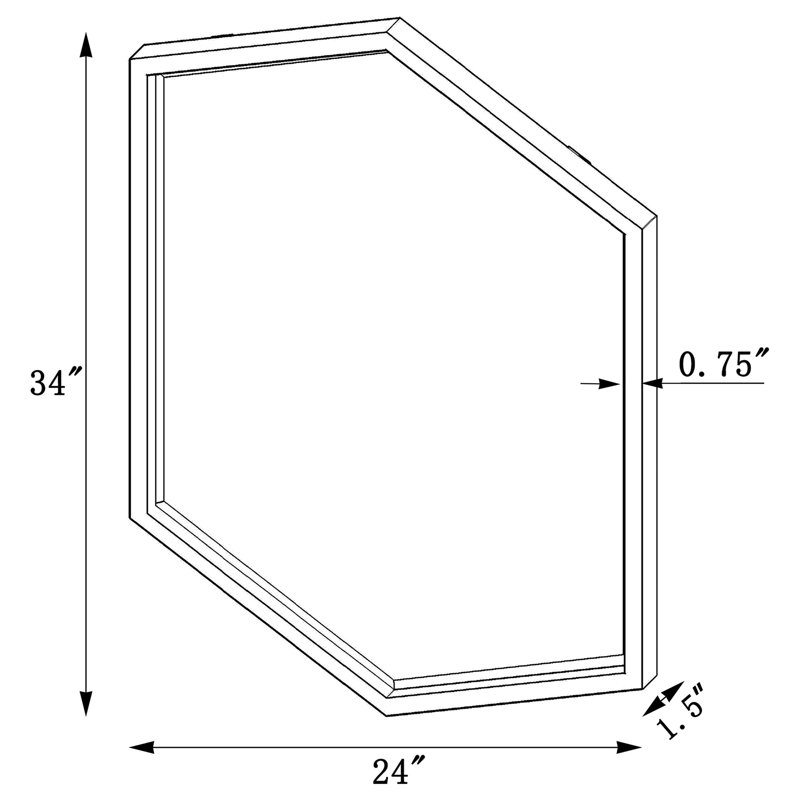 Miroir hexagonal Wittie
