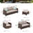9 - Person Outdoor Wicker Patio Conversation Furniture Set  with Swivel Chairs-100537953