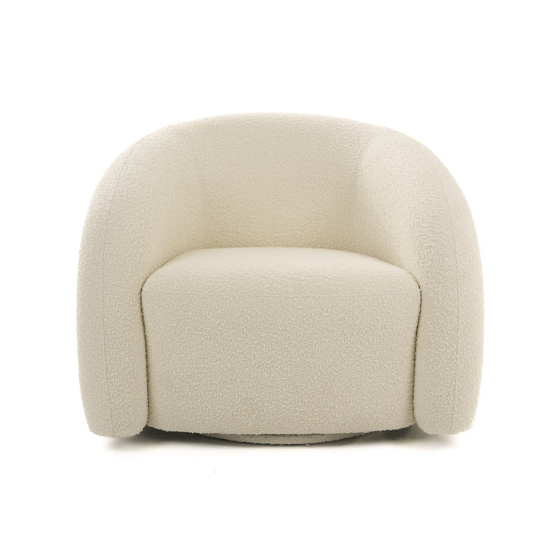 Fauteuil demi-tonneau en polyester Madian