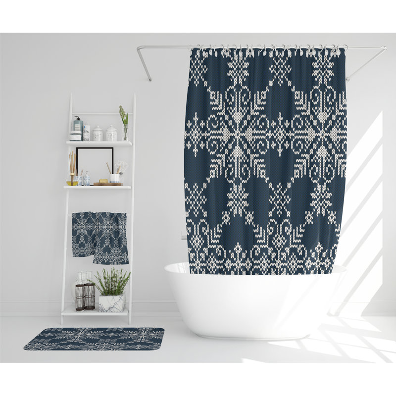 Leisha Polyester Shower Curtain Set