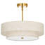 Lustre semi-encastré en tissu 4 lumières Maskell-1147556284