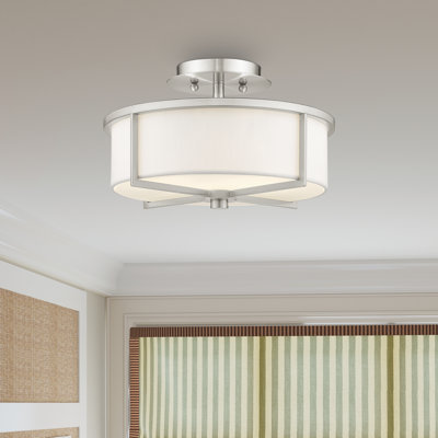 Charlieann Fabric Semi Flush Mount