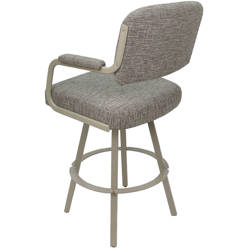Tabouret pivotant rembourré Cessna, Beige, Brun clair, Counter Stool (26" Seat Height)