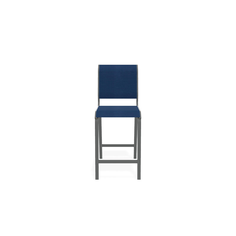 Tabouret de bar 26 po Holna, Cobalt 35D Sunbrella®, Graphite texturé
