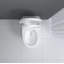 Toilette intelligente de luxe intelligente avec pulvérisateur d'eau chaude et sécheuse instantanées, fonction de chasse d'eau automatique / capteur de pied, siège de bidet chauffé à température ajustée, affichage à DEL blanc