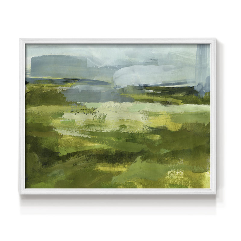 Emerald View I - Reproduction encadrée - Restickable, H 8 po x l 10 po, Blanc