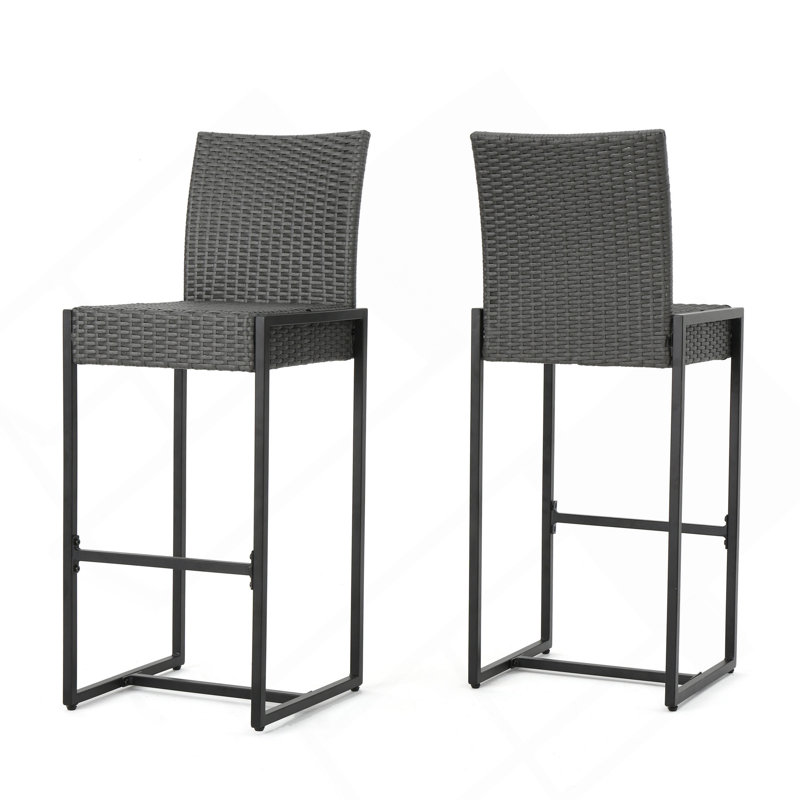 Tabouret de bar 30 po Fulghum, Gris, 2, Duplicata gris