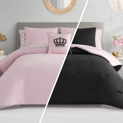 Ensemble d'édredon réversible Jucy Couture Crown Sparkle