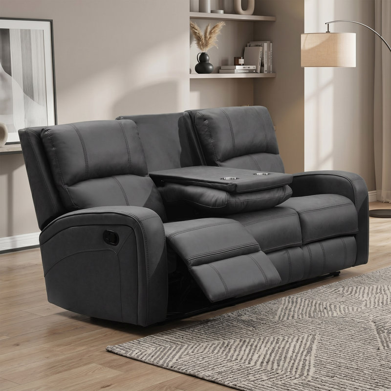 Champlin 3 Seater Reclining Sofa, Grey