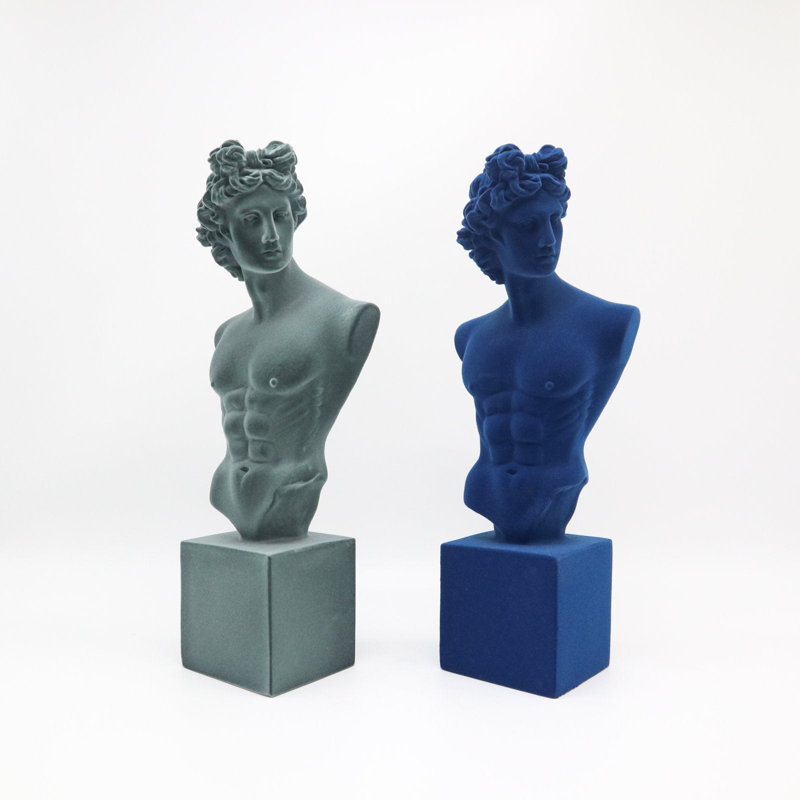 Sculpture Aadirath Flock Design David, Bleu