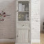 Modern Tall Storage Cabinet Bookcase with Glass Doors & Shelves, Versatile Freestanding Sideboard Pantry Cabinet with Drawer-145144199