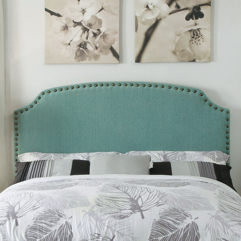 Upholstered Headboard, Full / Queen, Light Blue