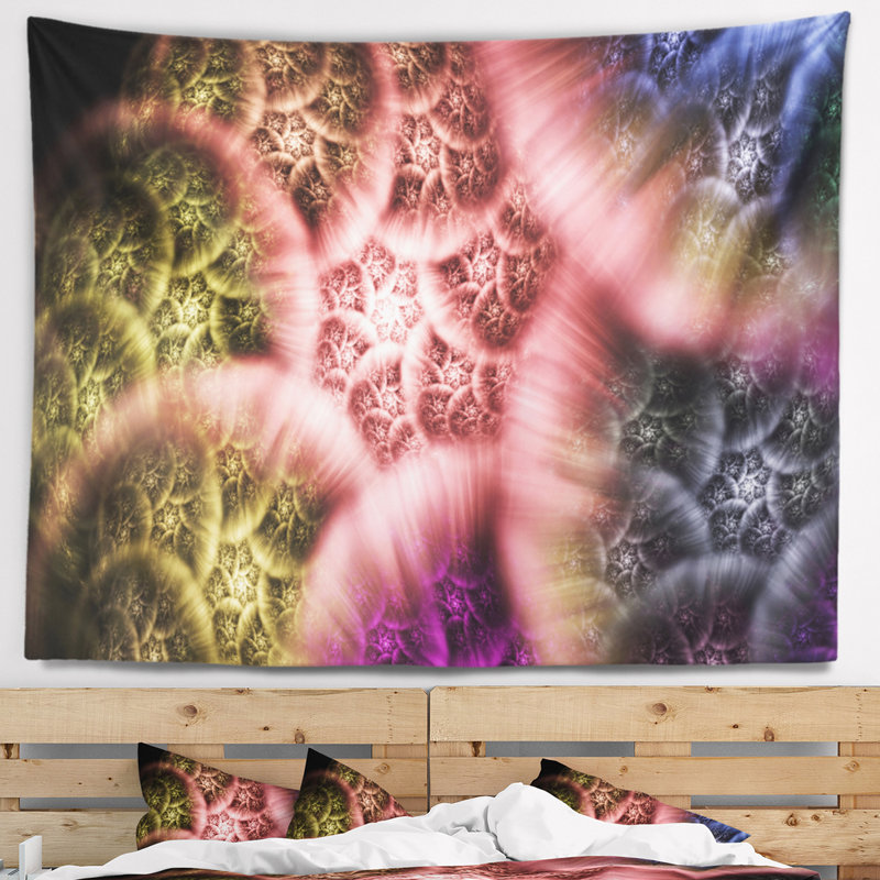 Tapisserie ciel abstrait avec nuages multicolores bibliques, H 68 po x l 80 po