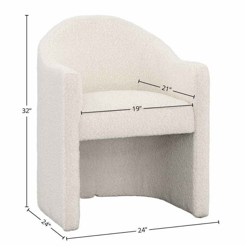Chaise Alvera Boucle, Cream