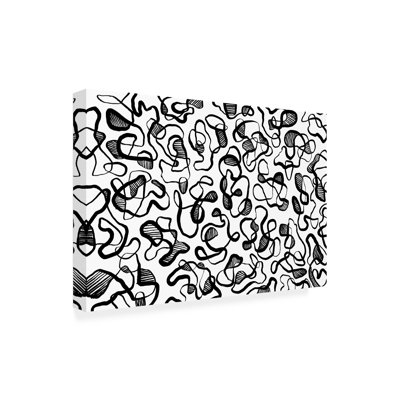 Abigailrose Abstract Thin Lines Pattern On Canvas by X1 Brand Print