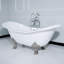 Baignoire sur pattes ovale en fonte à double pattes 72 pouces Kingston Eden Aqua Eden-11174076