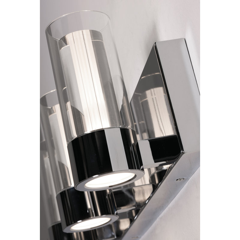 Éclairage à DEL argent pour meuble-lavabo à intensité variable à DEL 3 lumières Delaporte