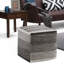 Pouf cubique en coton tissé à la main gris à motif de mélange de 16 pouces Naya