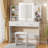 Greyden Vanity Set With LED Mirror & Built-in Outlets-1582080503
