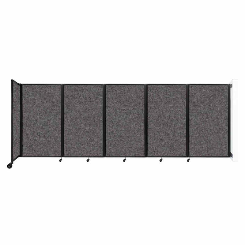 11 - Cloison pliante à panneaux, 5, Gris anthracite, H 60 po x l 168 po x P 12 po