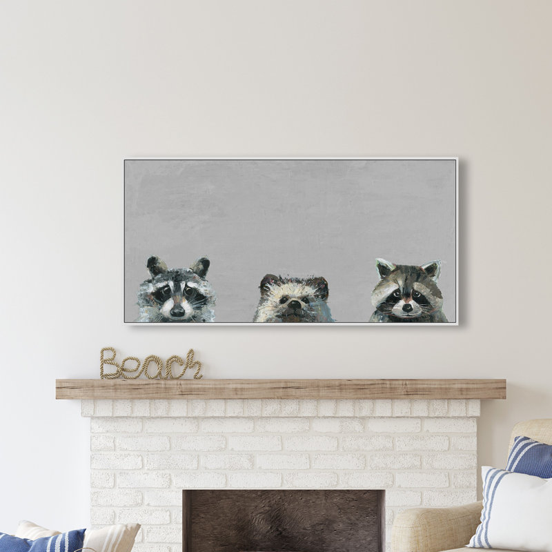 «Three Cuties In Grey», reproduction sur toile encadrée, H 12 po x l 24 po x P 1,5 po