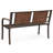 Patio Garden Bench with Wicker Backrest