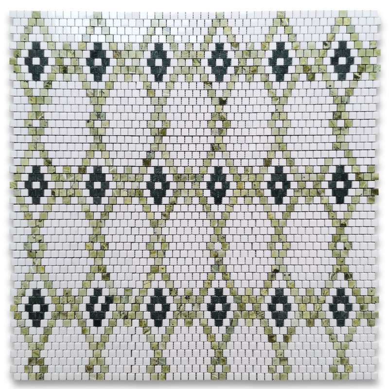 10" x 10" Marble Mosaic Wall & Floor Tile