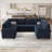 Shavera Velvet Large U-Shaped Sectional Couch Convertible Oversized Sofa Bed Sleeper-607968778