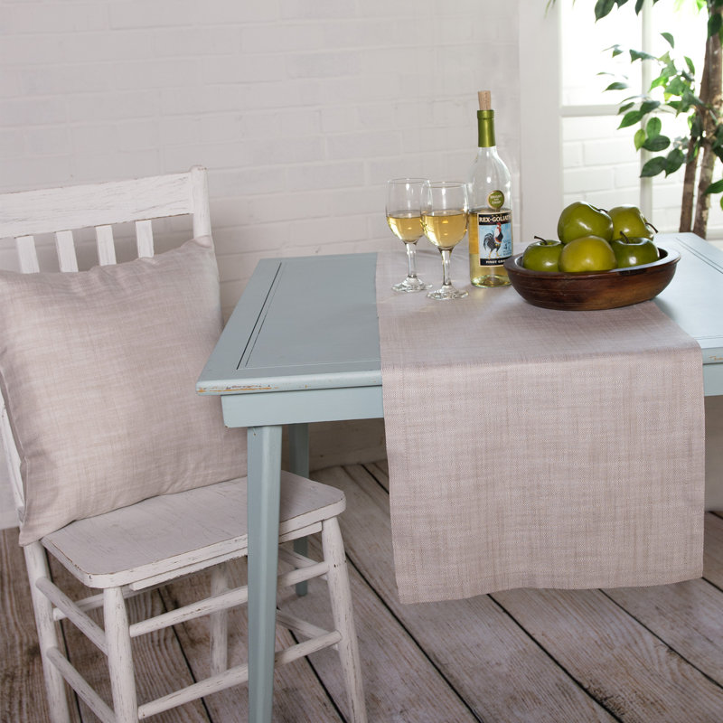 Jinn Table Runner, 48" L x 16" W, Oyster