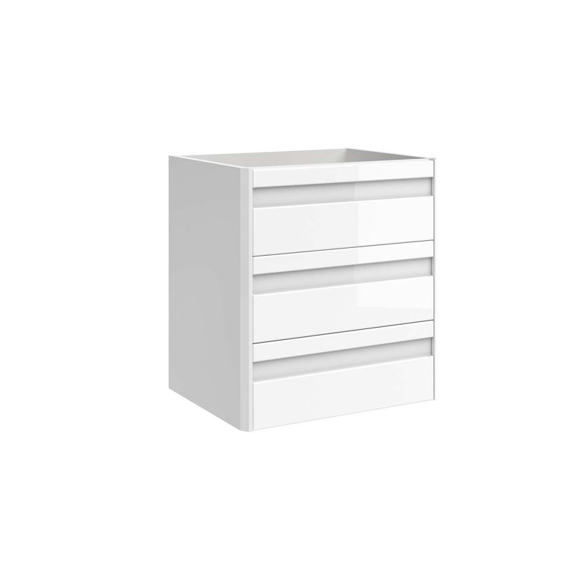 Armoire-lavabo simple 3 tiroirs DAX Venice, Blanc