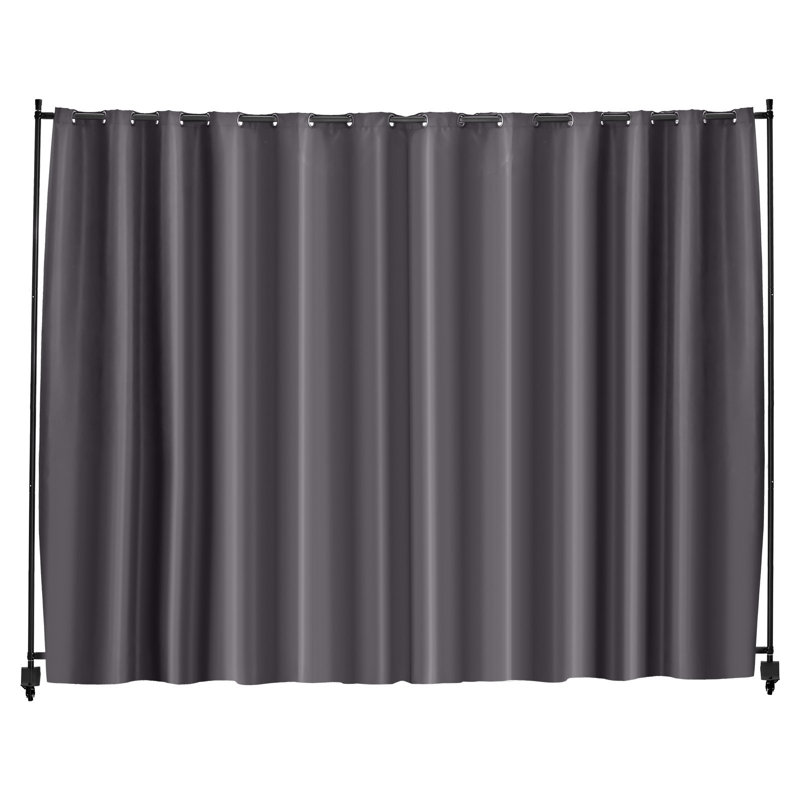 Paravent, paravent à panneau portatif avec roulettes, écran d'intimité autoportant pour bureau, chambre à coucher, salle à manger, bureau, gris