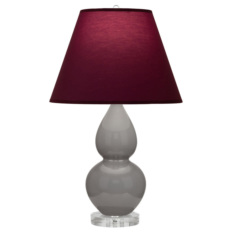 Petite lampe d'appoint à double gourde, Prune / lavande, Taupe fumé