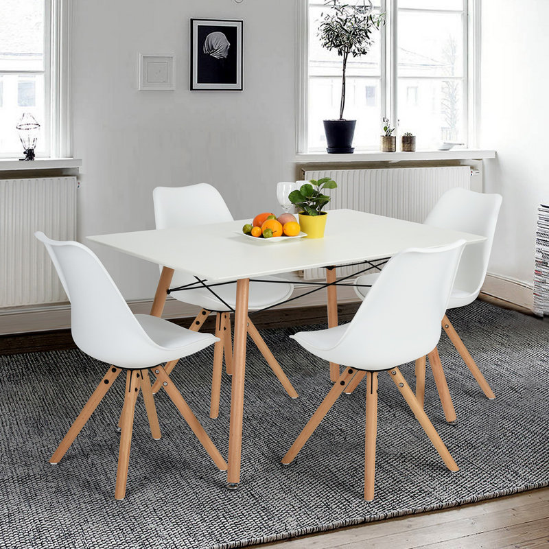 Chaise d’appoint rembourrée en blanc SHICK