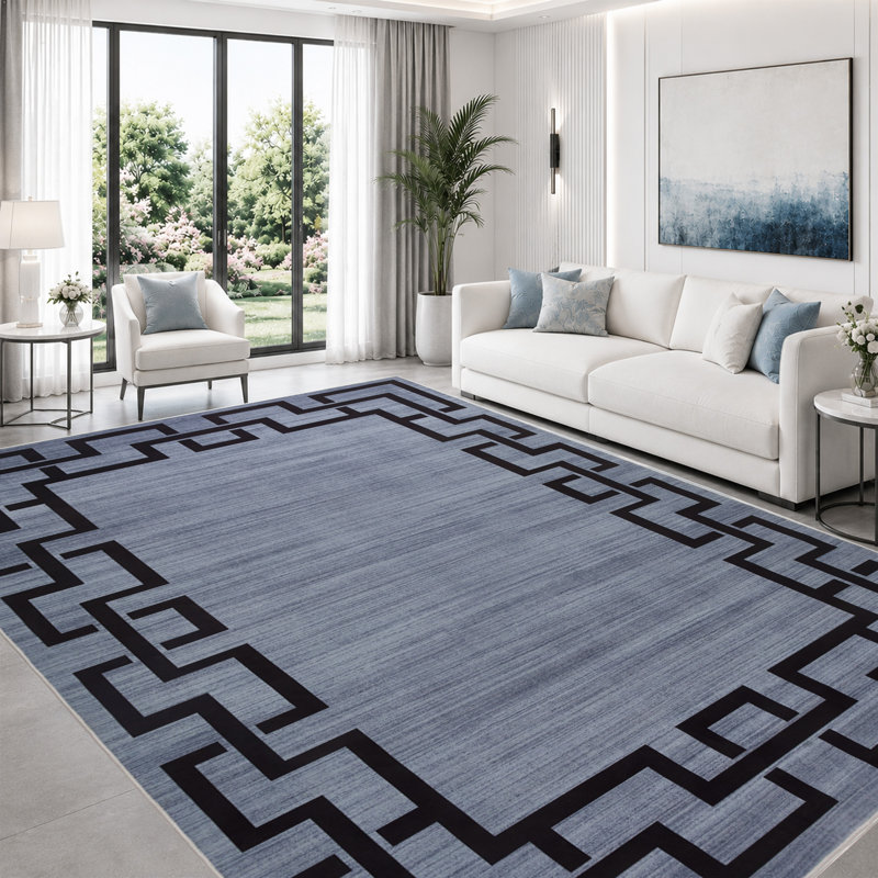 Modern Abstract Area Rug for Living Room, Bedroom, Dining Room, and Home Office, Soft Indoor Accent, Runner 60 x 220 cm