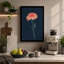 Coral Carnation Botanical - Wrapped Canvas-955506984-955506989