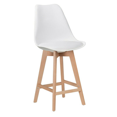 London Upholstered Counter Stool with Solid Wood Frame